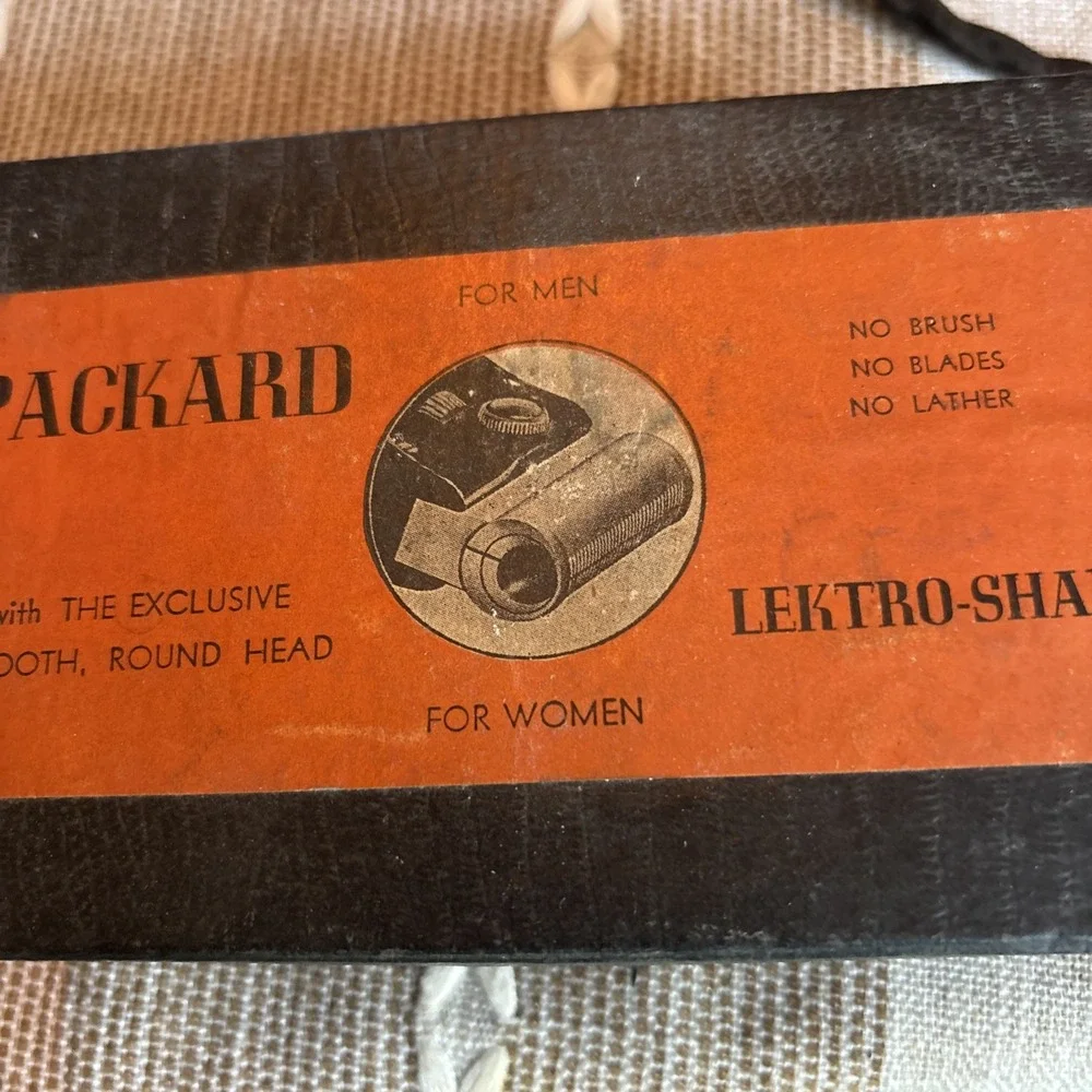 VTG Packard Lektro-Shaver Electric Razor 1930s Original Box Prop Art Deco‎